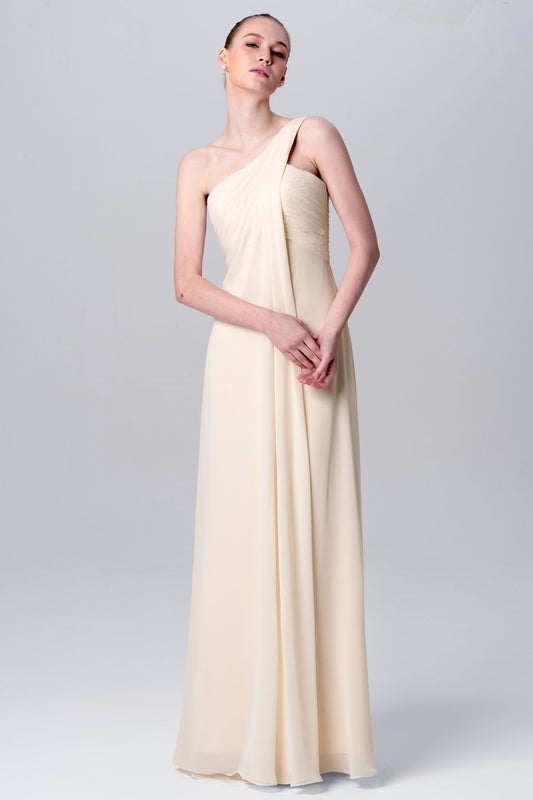 Chiffon Halter Sleeveless Bridesmaid Dress| Plus Size | 60+ Colors