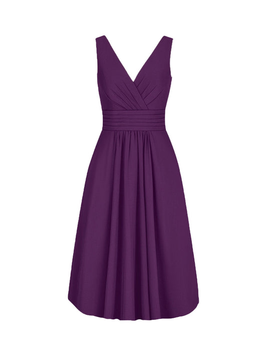 Chiffon Strapless Sleeveless Bridesmaid Dress| Plus Size | 60+ Colors