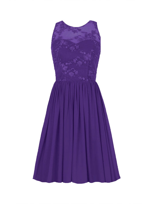 Chiffon V-Neck Sleeveless Bridesmaid Dress| Plus Size | 60+ Colors