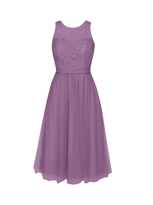 Chiffon V-Neck Sleeveless Bridesmaid Dress| Plus Size | 60+ Colors