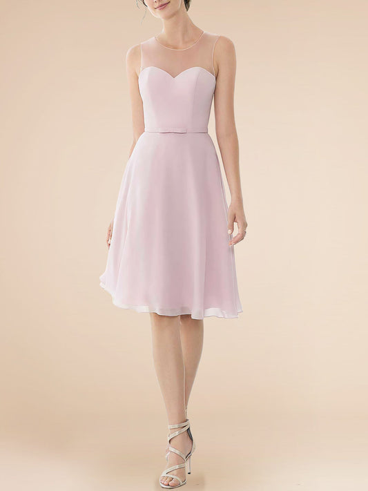 Chiffon One Shoulder Sleeveless Bridesmaid Dress| Plus Size | 60+ Colors