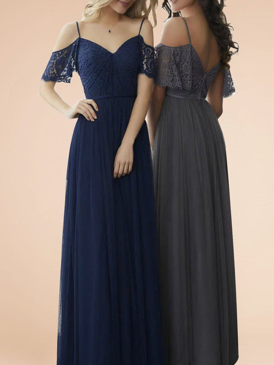 Lace Criss Cross Straps Sleeveless Bridesmaid Dress| Plus Size | 60+ Colors