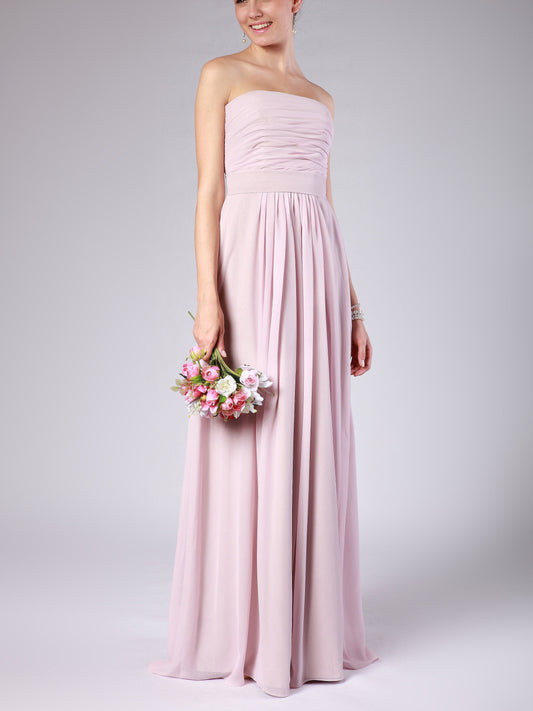 Chiffon Scoop Neck Sleeveless Bridesmaid Dress| Plus Size | 60+ Colors