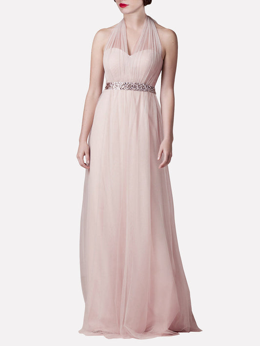 Chiffon V-Neck Sleeveless Bridesmaid Dress| Plus Size | 60+ Colors