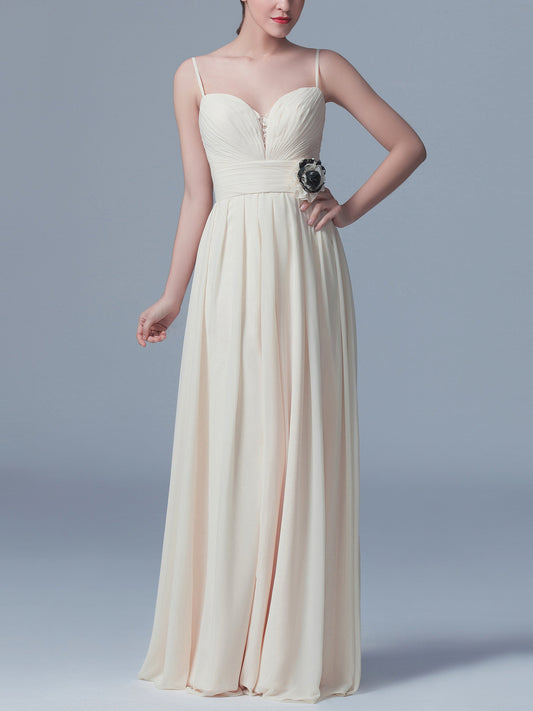 Chiffon V-Neck Sleeveless Bridesmaid Dress| Plus Size | 60+ Colors