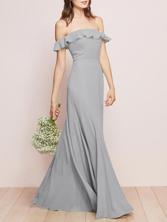 Chiffon V-Neck Sleeveless Bridesmaid Dress| Plus Size | 60+ Colors