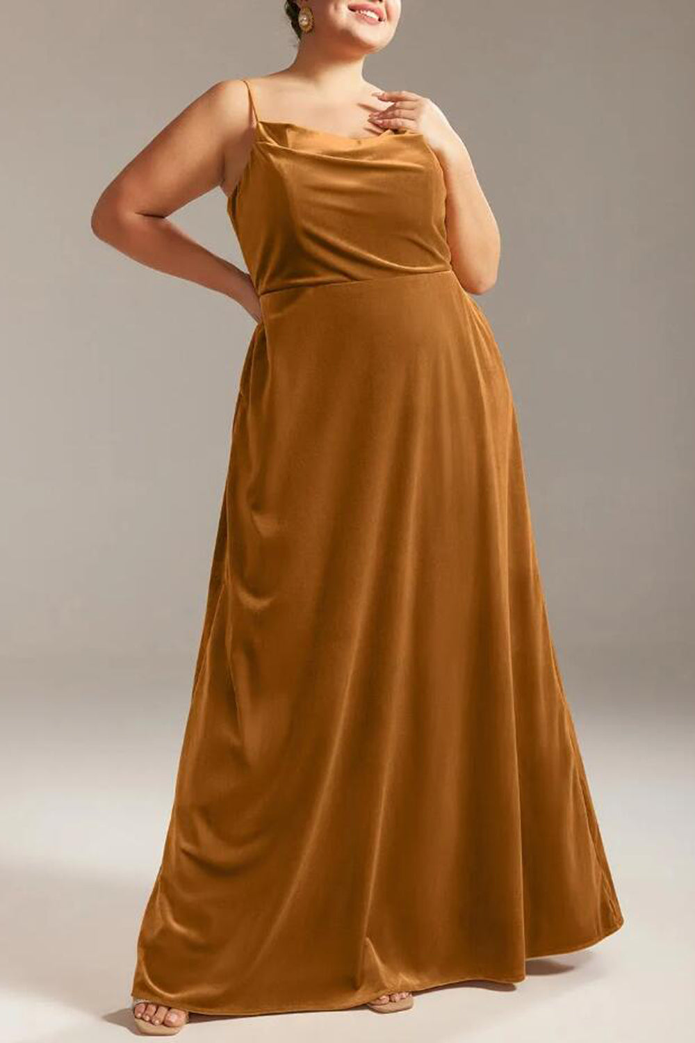 Velvet V-Neck Half Sleeves Bridesmaid Dress| Plus Size | 60+ Colors