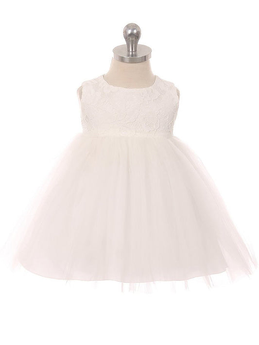 Lace A-Line Scoop Neck Sleeveless Flower Girl Dress-F500072